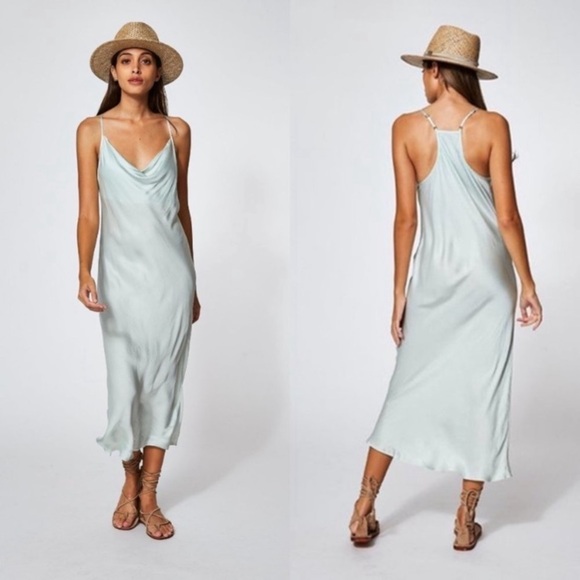 YFB ✨ Mint green Sweetie‎ Slip Midi Dress XS adjustable straps maxi midi - Picture 5 of 10